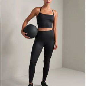 Rhone Shimmer Longline Bra Pure Black Small | Worn Once